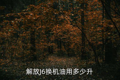 解放J6换机油用多少升