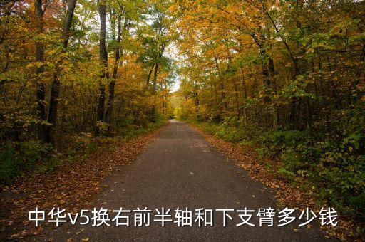 中华半轴总成多少钱一套，中华v5换右前半轴和下支臂多少钱