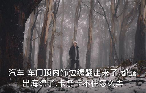 汽车 车门顶内饰边缘翻出来了,都露出海绵了,卡条卡不住怎么弄