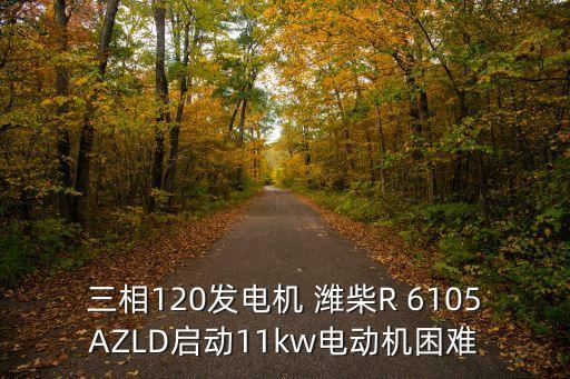 三相120发电机 潍柴R 6105AZLD启动11kw电动机困难