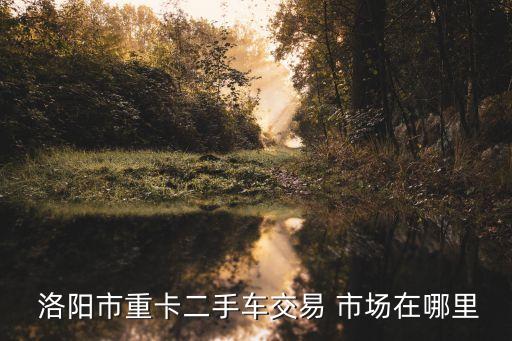  洛阳市重卡二手车交易 市场在哪里