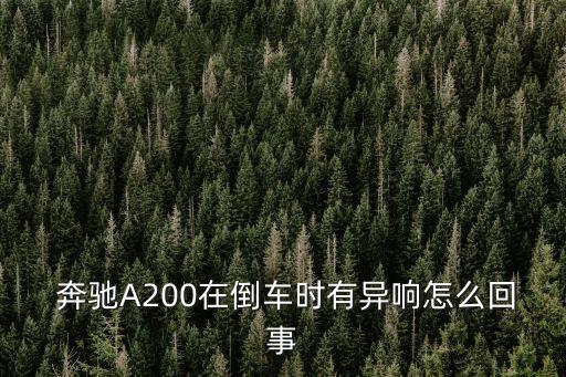  奔驰A200在倒车时有异响怎么回事