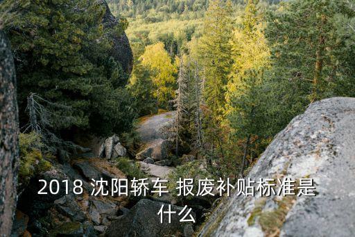 2018 沈阳轿车 报废补贴标准是什么