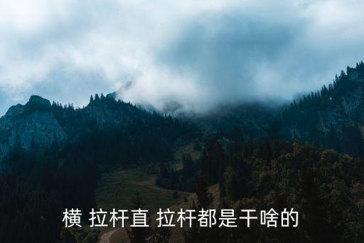 横 拉杆直 拉杆都是干啥的