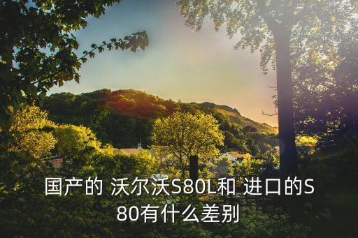 国产的 沃尔沃S80L和 进口的S80有什么差别