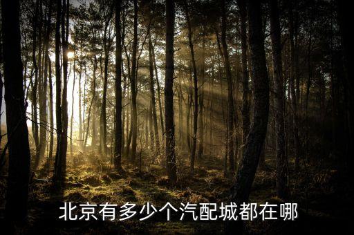  北京有多少个汽配城都在哪