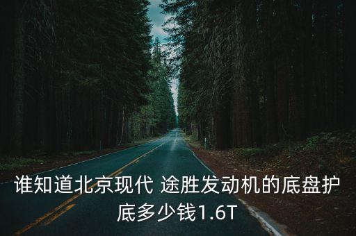 谁知道北京现代 途胜发动机的底盘护底多少钱1.6T