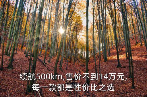 续航500km,售价不到14万元,每一款都是性价比之选