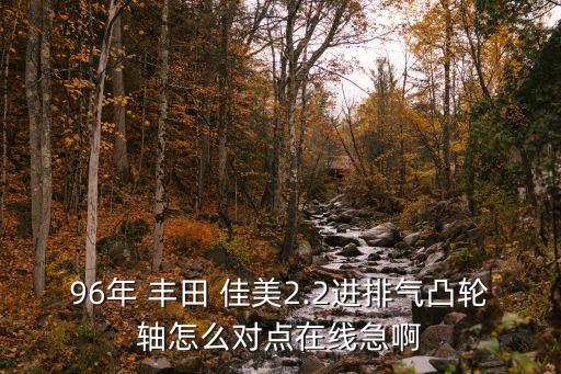 96年 丰田 佳美2.2进排气凸轮轴怎么对点在线急啊