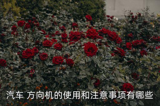 汽车 方向机的使用和注意事项有哪些