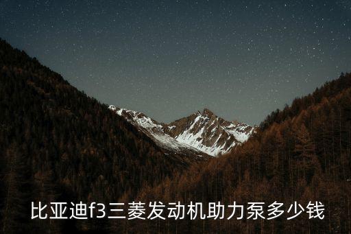  比亚迪f3三菱发动机助力泵多少钱