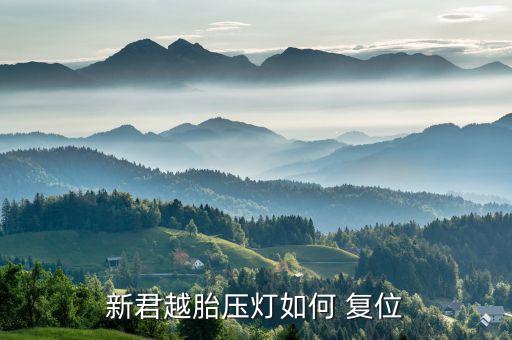 新君越胎压灯如何 复位