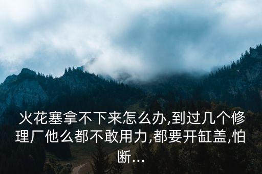  火花塞拿不下来怎么办,到过几个修理厂他么都不敢用力,都要开缸盖,怕断...