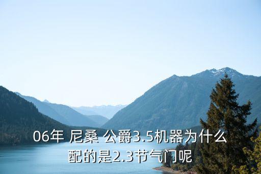 06年 尼桑 公爵3.5机器为什么配的是2.3节气门呢