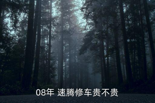 08年 速腾修车贵不贵
