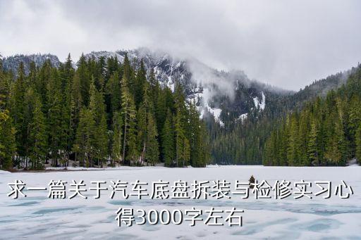 求一篇关于汽车底盘拆装与检修实习心得3000字左右