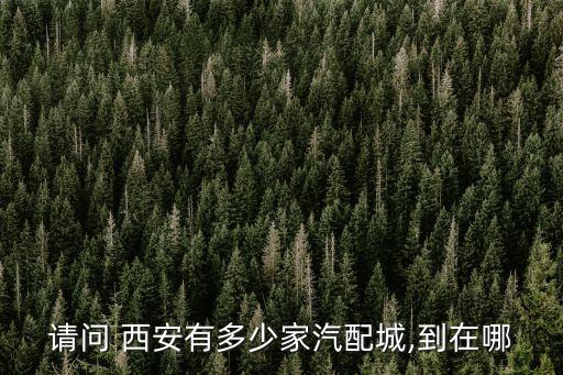 请问 西安有多少家汽配城,到在哪