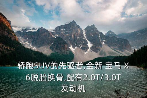 轿跑SUV的先驱者,全新 宝马 X6脱胎换骨,配有2.0T/3.0T发动机
