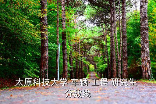 太原科技大学 车辆 工程 研究生 分数线