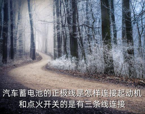 汽车蓄电池的正极线是怎样连接起动机和点火开关的是有三条线连接
