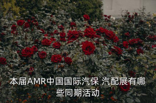 本届AMR中国国际汽保 汽配展有哪些同期活动