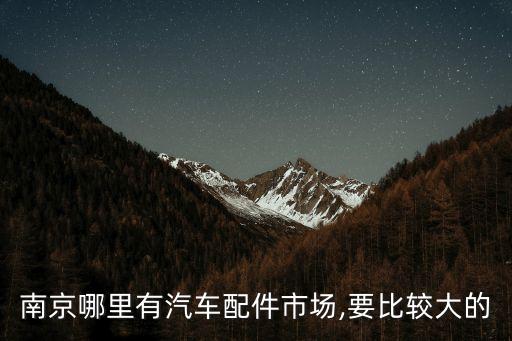 南京哪里有汽车配件市场,要比较大的