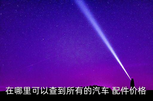 在哪里可以查到所有的汽车 配件价格