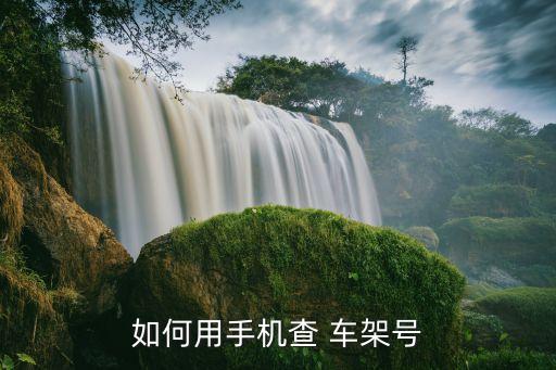 如何用手机查 车架号