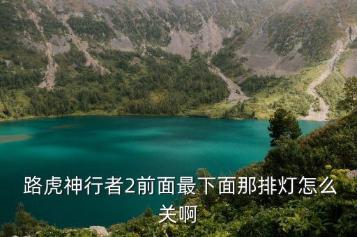  路虎神行者2前面最下面那排灯怎么关啊