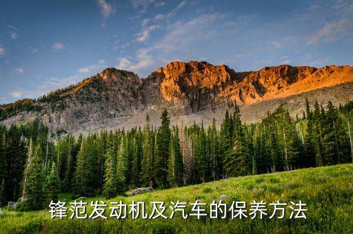  锋范发动机及汽车的保养方法