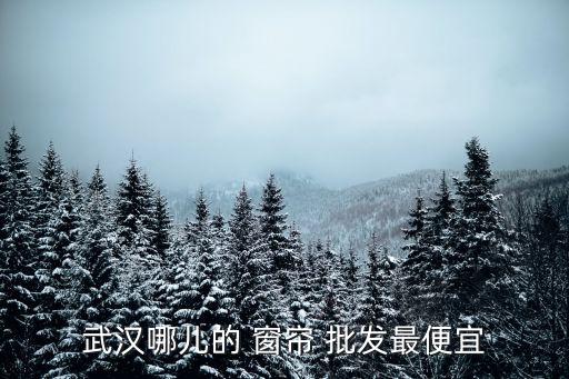 武汉哪儿的 窗帘 批发最便宜