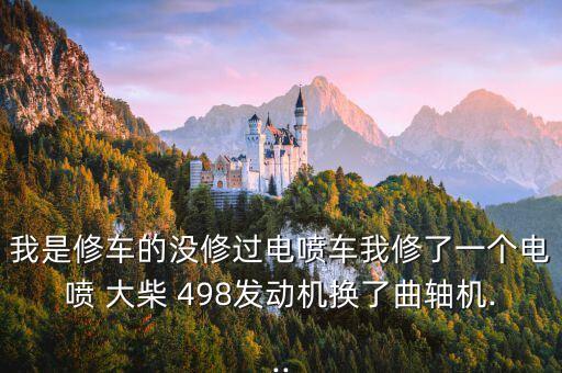 我是修车的没修过电喷车我修了一个电喷 大柴 498发动机换了曲轴机...