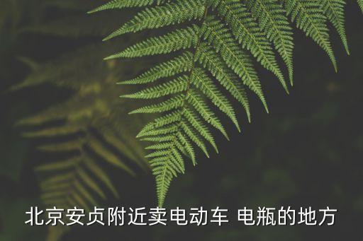 北京安贞附近卖电动车 电瓶的地方