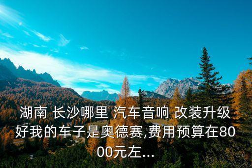 湖南 长沙哪里 汽车音响 改装升级好我的车子是奥德赛,费用预算在8000元左...