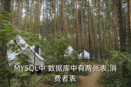 MYSQL中 数据库中有两张表,消费者表