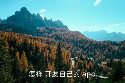 怎样 开发自己的 app