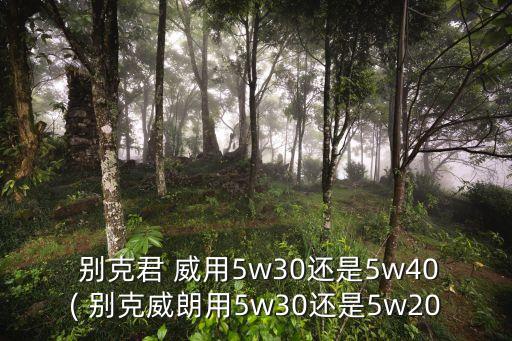  别克君 威用5w30还是5w40( 别克威朗用5w30还是5w20
