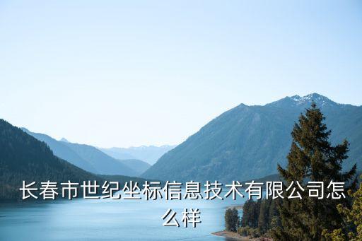  长春市世纪坐标信息技术有限公司怎么样