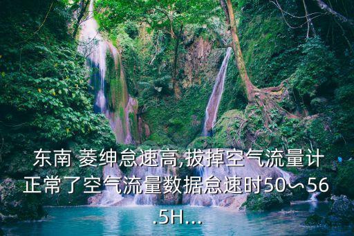  东南 菱绅怠速高,拔掉空气流量计正常了空气流量数据怠速时50∽56.5H...