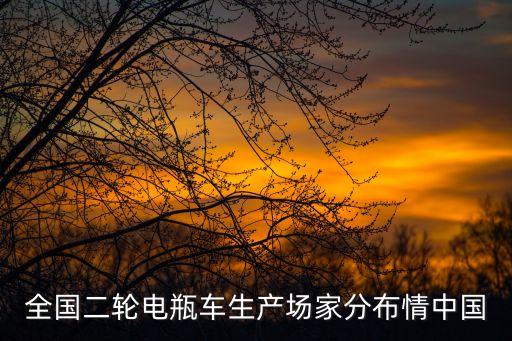 全国二轮电瓶车生产场家分布情中国