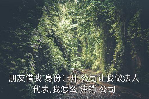 朋友借我 身份证开 公司让我做法人代表,我怎么 注销 公司