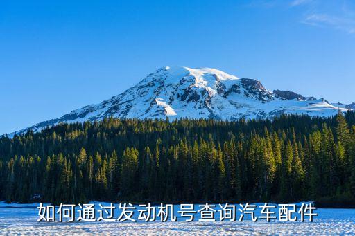 如何通过发动机号查询汽车配件