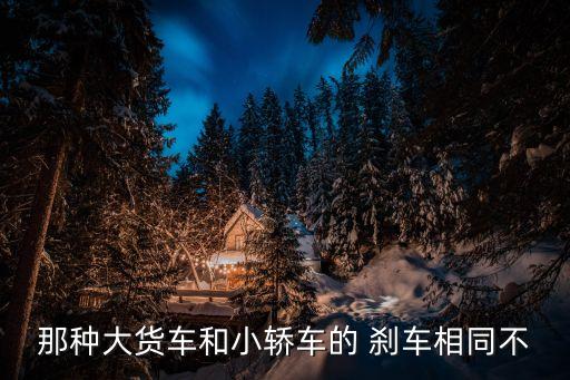 那种大货车和小轿车的 刹车相同不