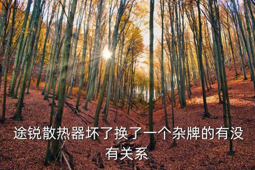 途锐散热器坏了换了一个杂牌的有没有关系