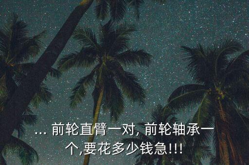 ... 前轮直臂一对, 前轮轴承一个,要花多少钱急!!!