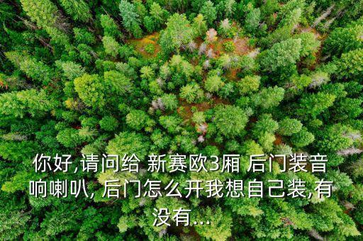 新赛欧怎么拆后门