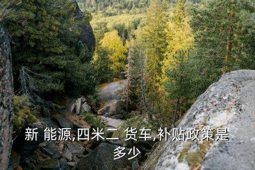 新 能源,四米二 货车,补贴政策是多少