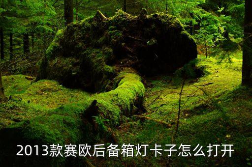 2013款赛欧后备箱灯卡子怎么打开