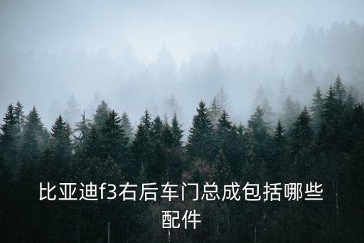  比亚迪f3右后车门总成包括哪些 配件