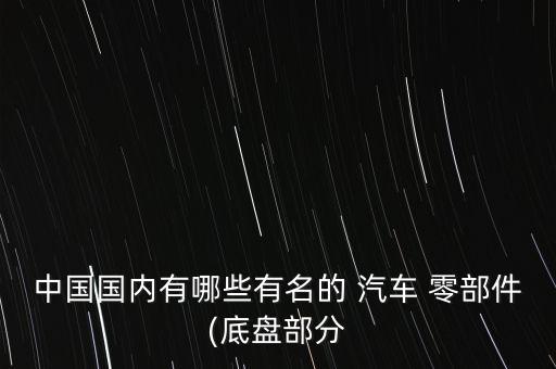 中国国内有哪些有名的 汽车 零部件(底盘部分